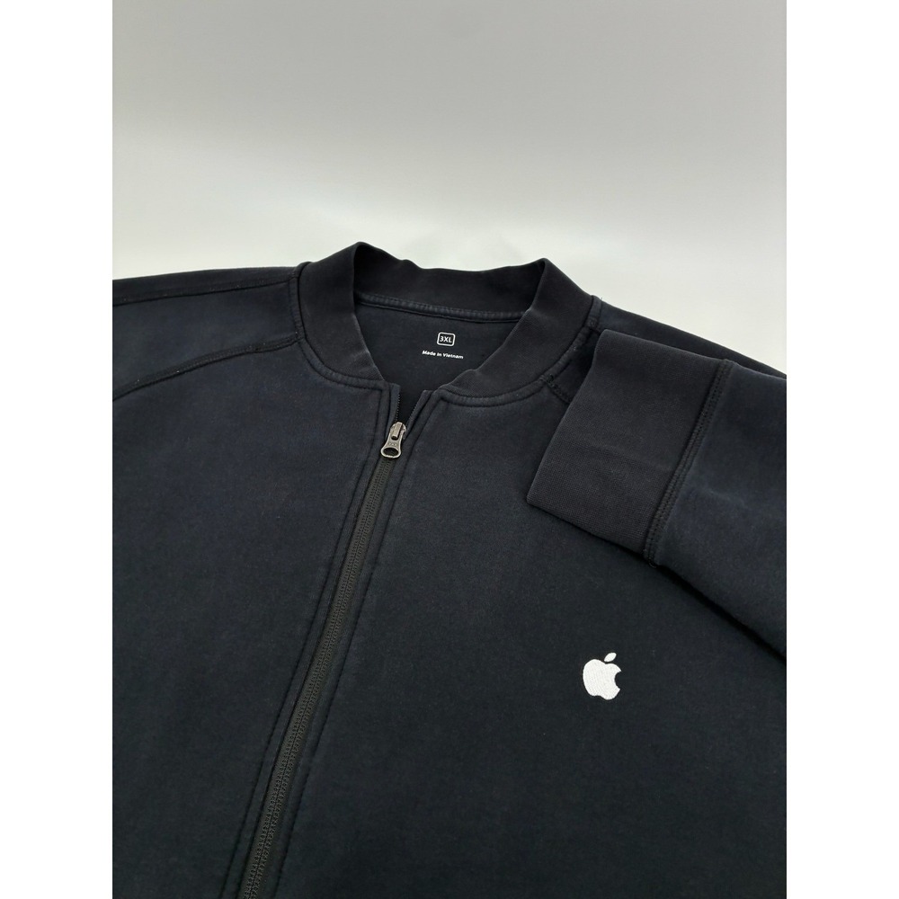 Apple Employee Exclusive Full Zip Bomber Sweatshirt Black 3XL Rare Tech Swag